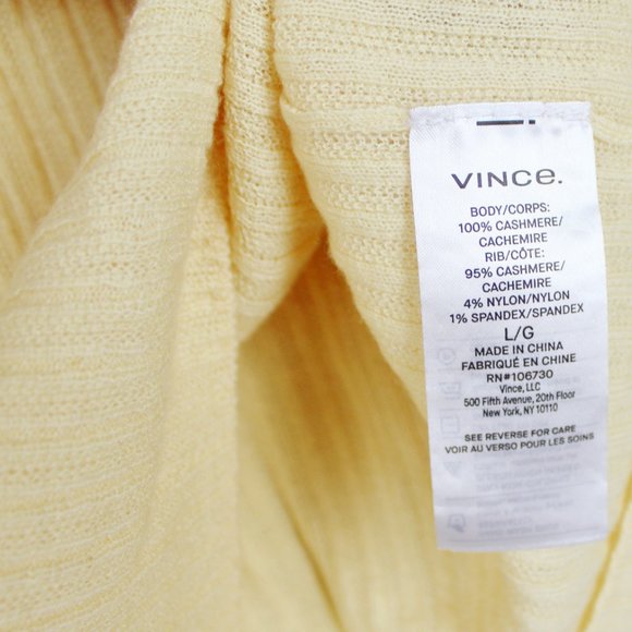 NWT Vince Rib Scoop Neck Cashmere Henley Top - Picture 9 of 9